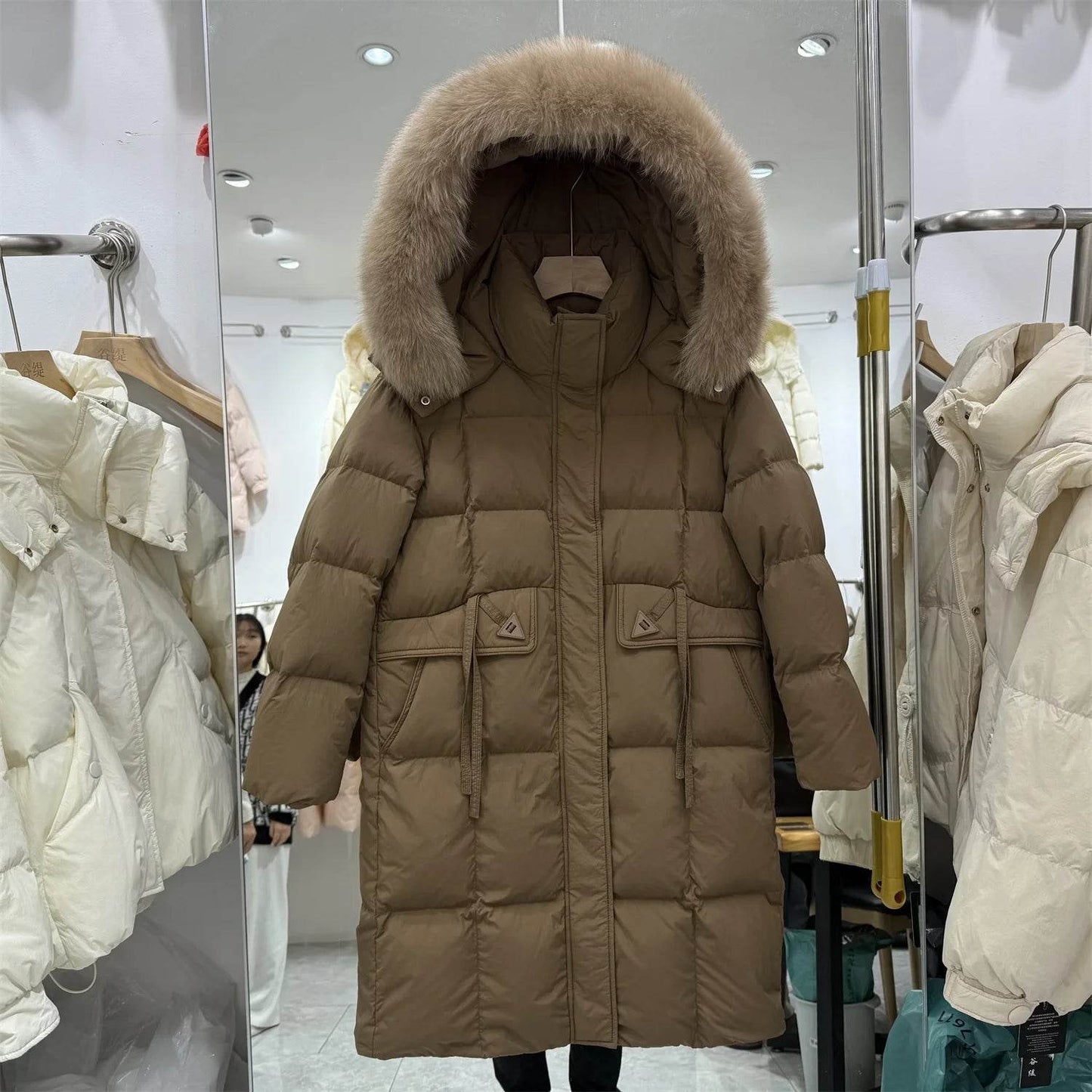 LAJWMPLXLSCN Women's Hooded Down Jacket - Thick & Knee Length - Buy Center US