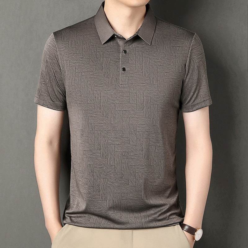 Buycenter Men's Ice Silk Casual Short Sleeve - Stylish & Versatile Fashion - Buy Center US