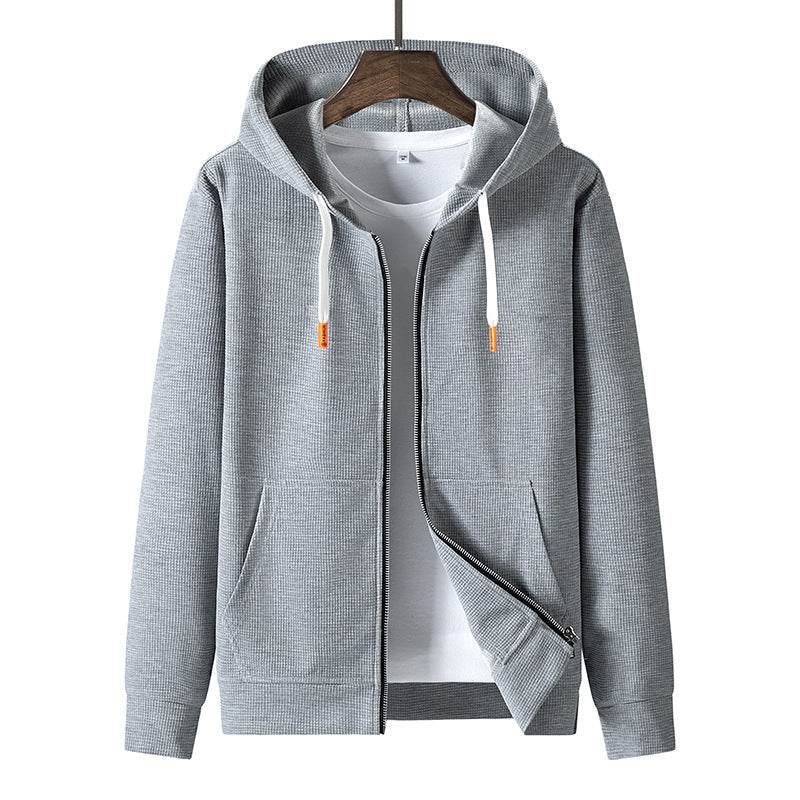 Buycenter Men's Hooded Casual Sports Sweater Suit - Trendy Waffle Design - Buy Center US
