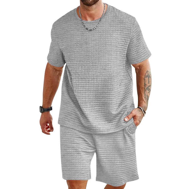 Buycenter Casual Sports Suit - Solid Color T-Shirt & Shorts Set - Buy Center US