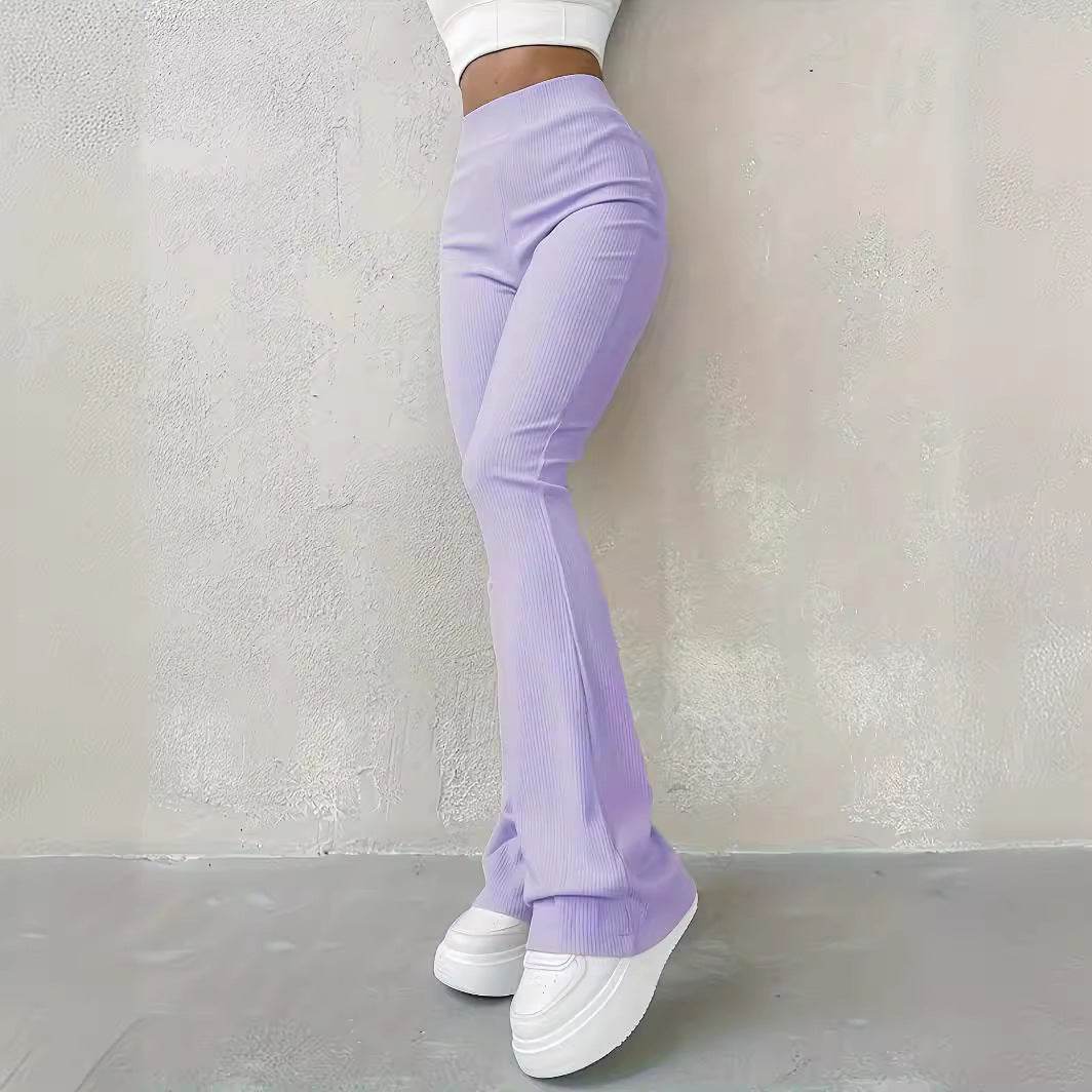 High Waist Casual Slim Fit Leggings - Stylish Bootcut Trousers for Women - Buy Center US