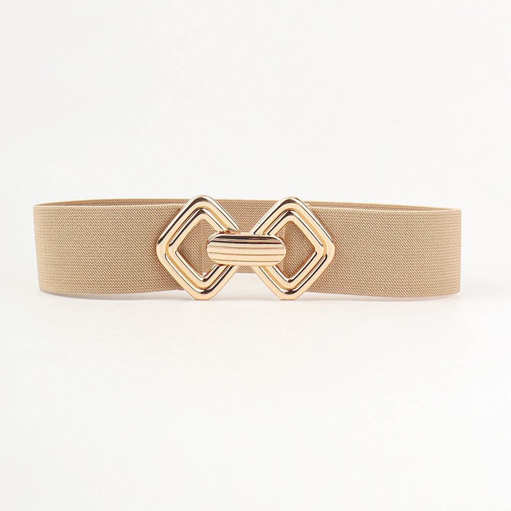 Stylish Wide Waist Elastic Belt for Women - Versatile PU Leather Design - Buy Center US