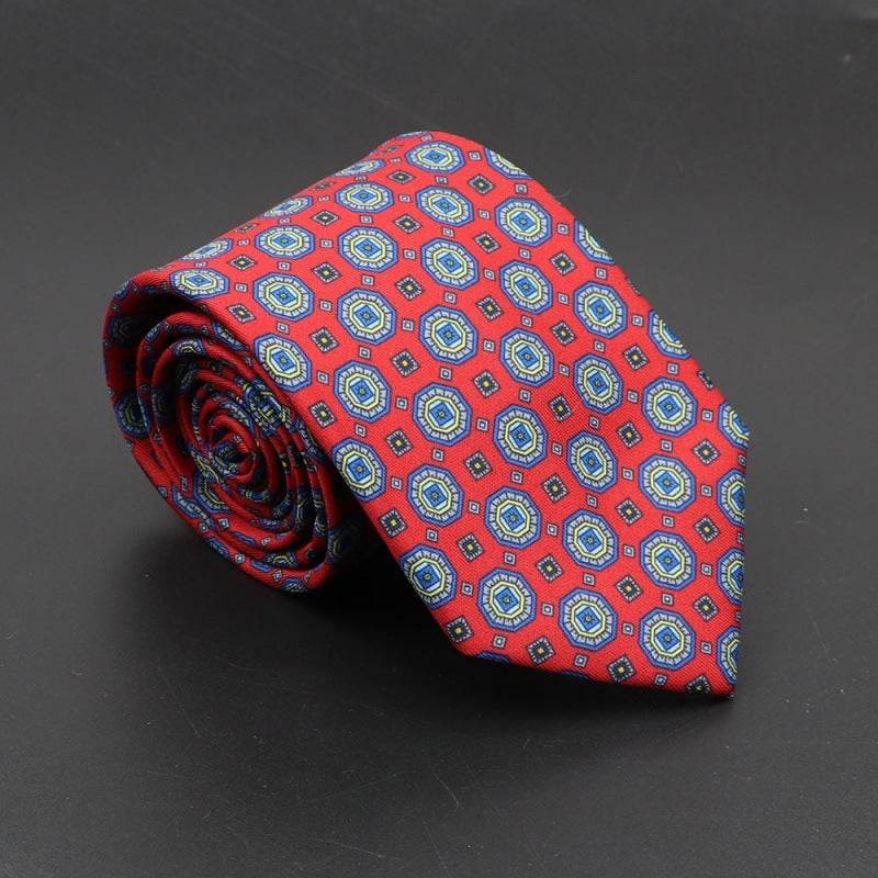 Buycenter Super Soft Silk Ties - 75mm Bohemian Necktie for Men - Buy Center US