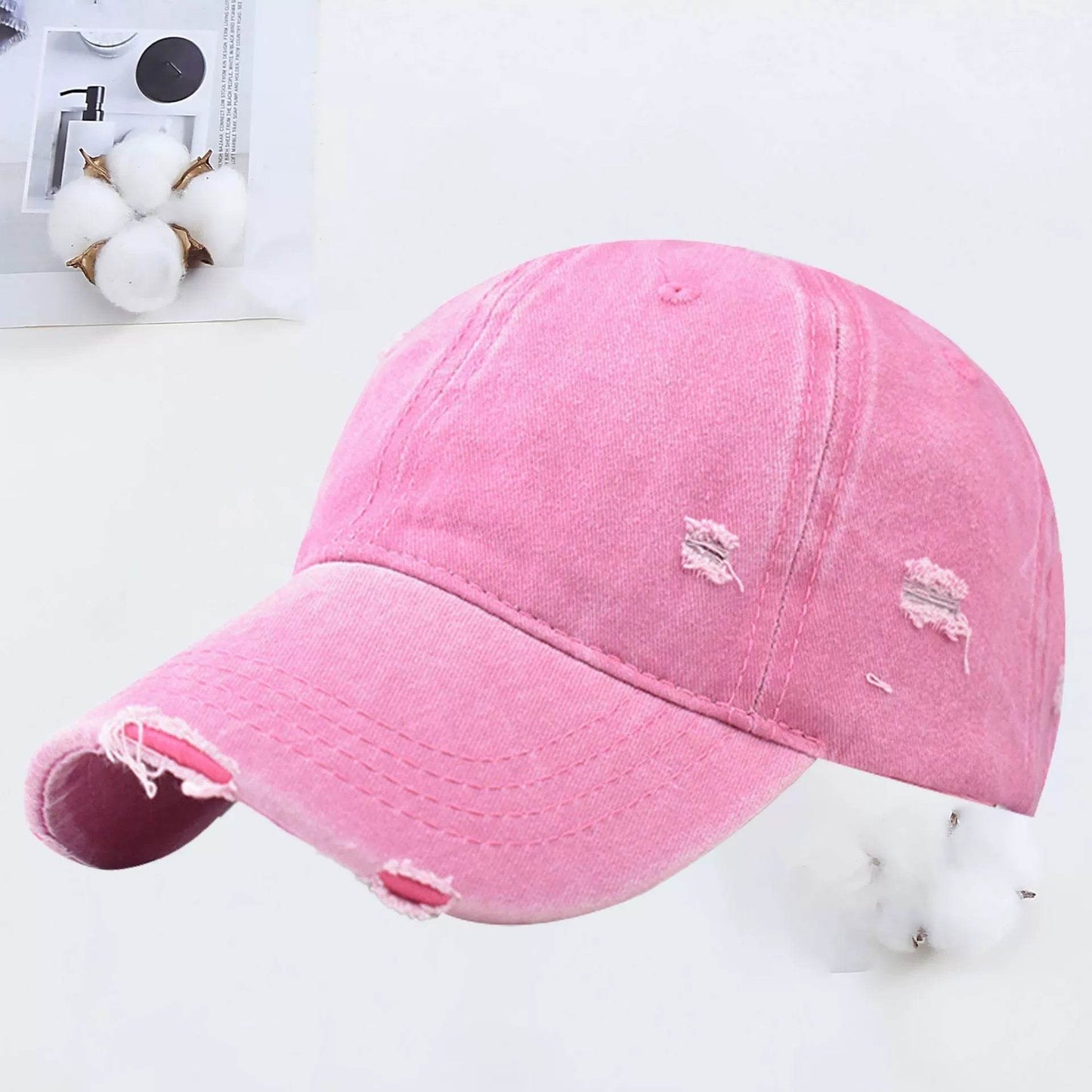 Adjustable Washed Baseball Cap - Embroidered & Printed for All Seasons - Buy Center US