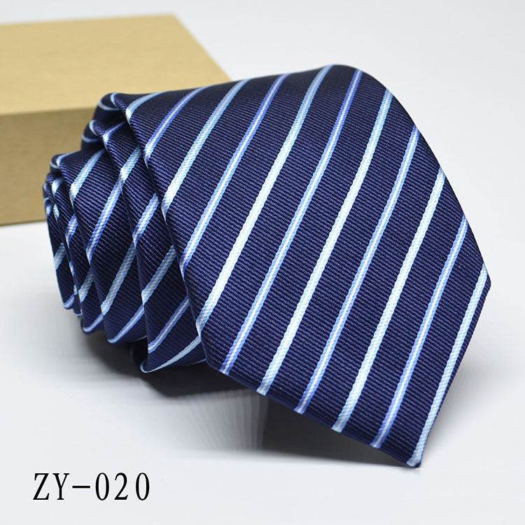 Buycenter Men's 1200D Striped Tie - Elegant Jacquard Style, Various Colors - Buy Center US