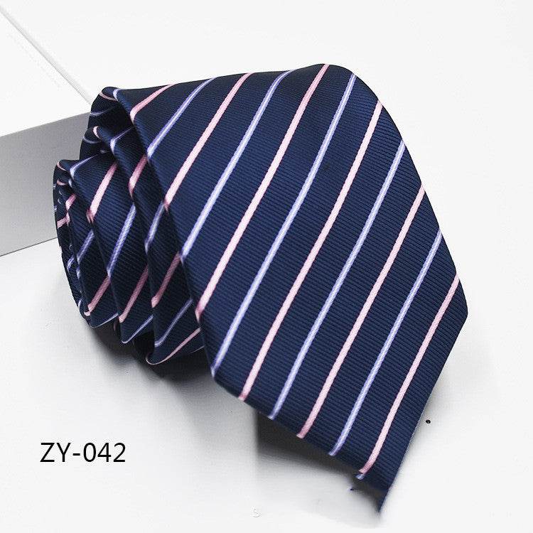 Buycenter Men's 1200D Striped Tie - Elegant Jacquard Style, Various Colors - Buy Center US