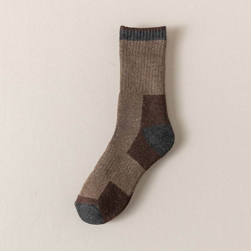 Buycenter Men's Wool Socks - Fleece Lined, Padded Warmth (5 Pairs) - Buy Center US