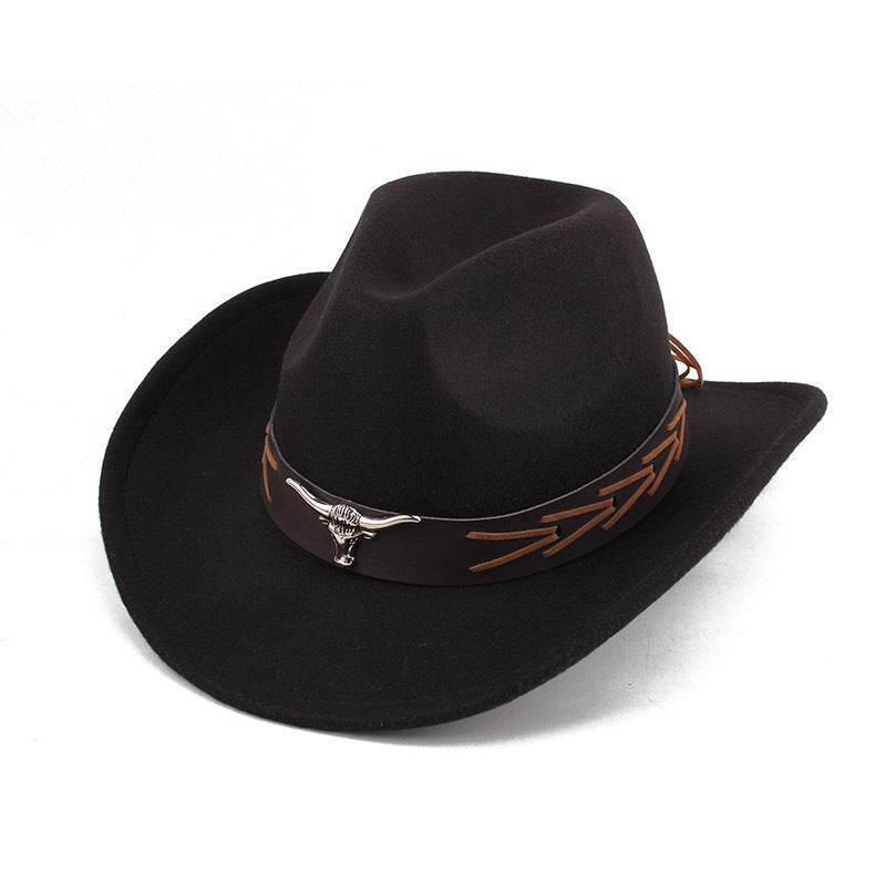 Woolen Cowboy Hat for Men & Women - Adjustable Ethnic Style Summer Accessory - Buy Center US