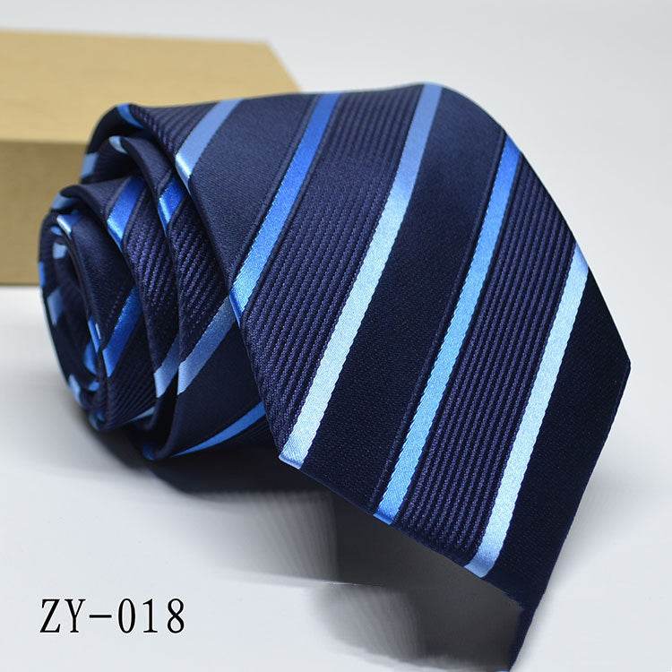 Buycenter Men's 1200D Striped Tie - Elegant Jacquard Style, Various Colors - Buy Center US