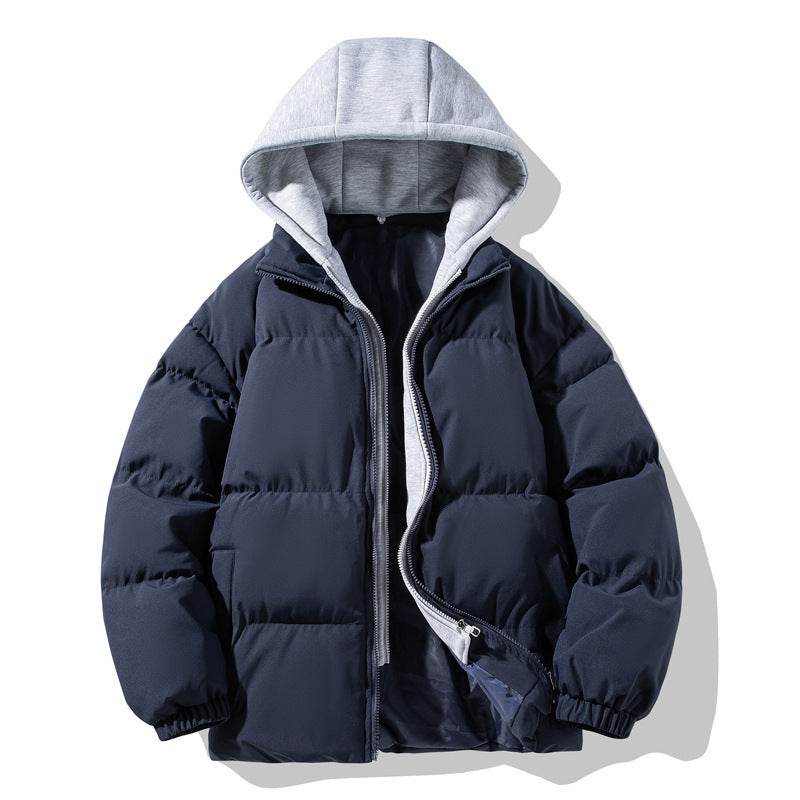Buycenter Men's Thickened Warm Coat - Fake Two-Piece Cardigan Style - Buy Center US