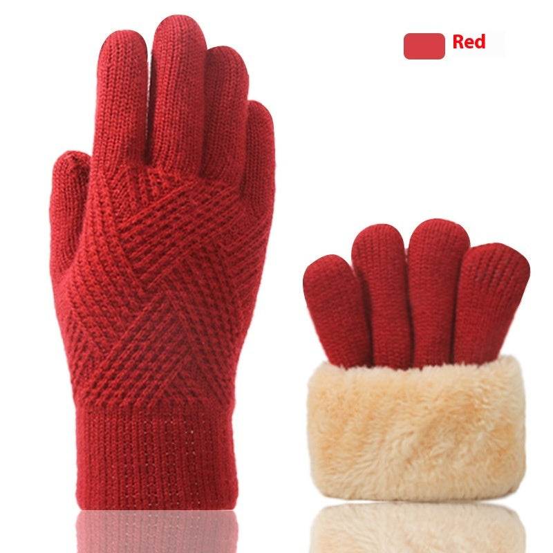 Double Layer Thermal Touch Screen Gloves - Windproof & Fleece-Lined Winter Wear - Buy Center US