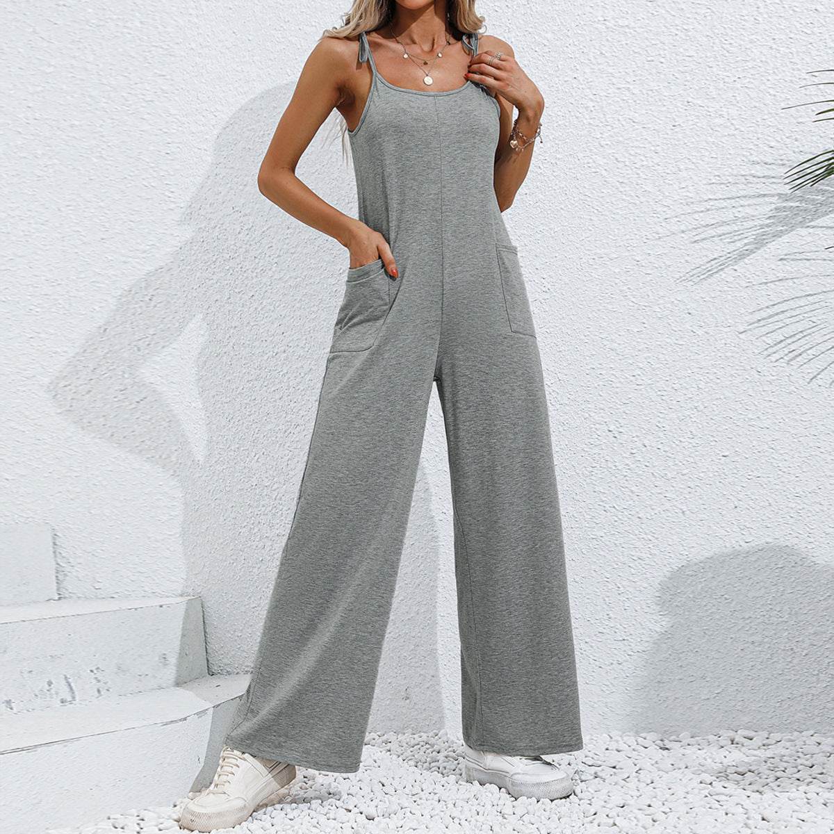 Women's Sling Straight Wide Leg Jumpsuit – Stylish & Comfortable Trousers - Buy Center US