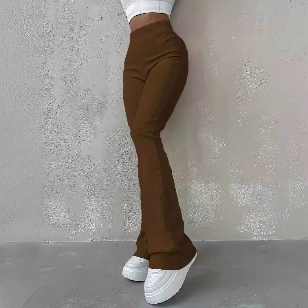 High Waist Casual Slim Fit Leggings - Stylish Bootcut Trousers for Women - Buy Center US