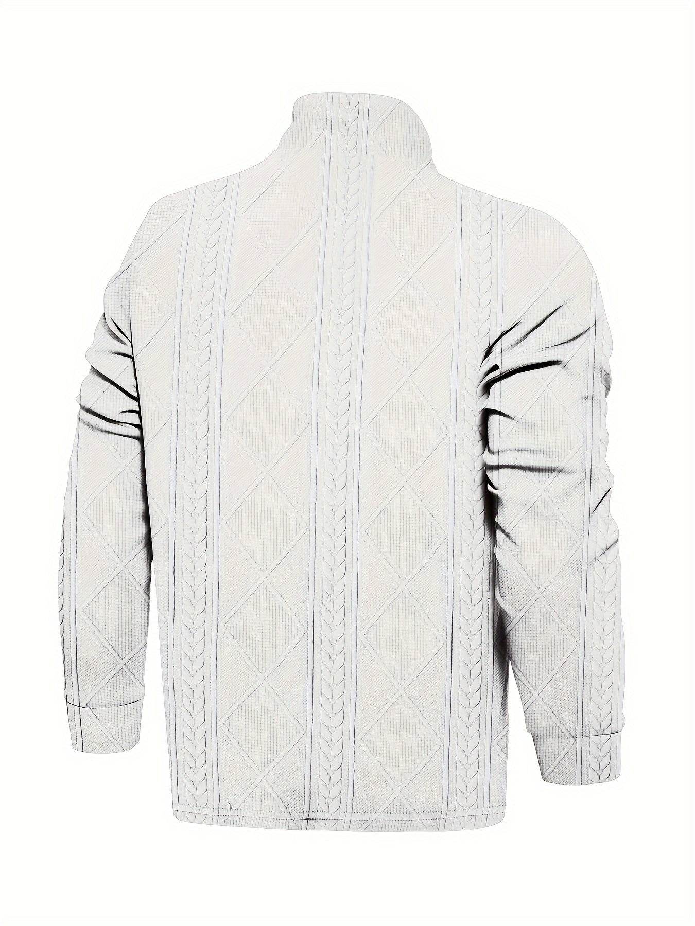 Casual Men's Jacket and Pants Set - Comfortable V-Neck, Perfect for Fall - Buy Center US