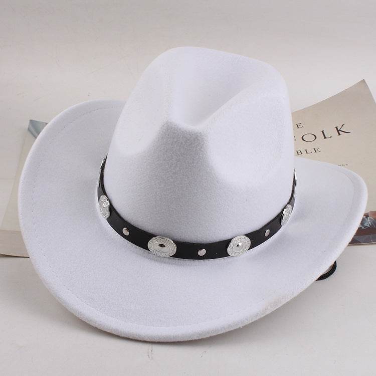 Woolen Cowboy Hat for Men & Women - Adjustable Ethnic Style Summer Accessory - Buy Center US