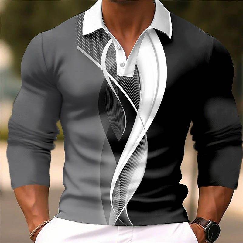 Buycenter 3D Printed Men's Casual Sports Top - Long Sleeve, Spring & Autumn - Buy Center US