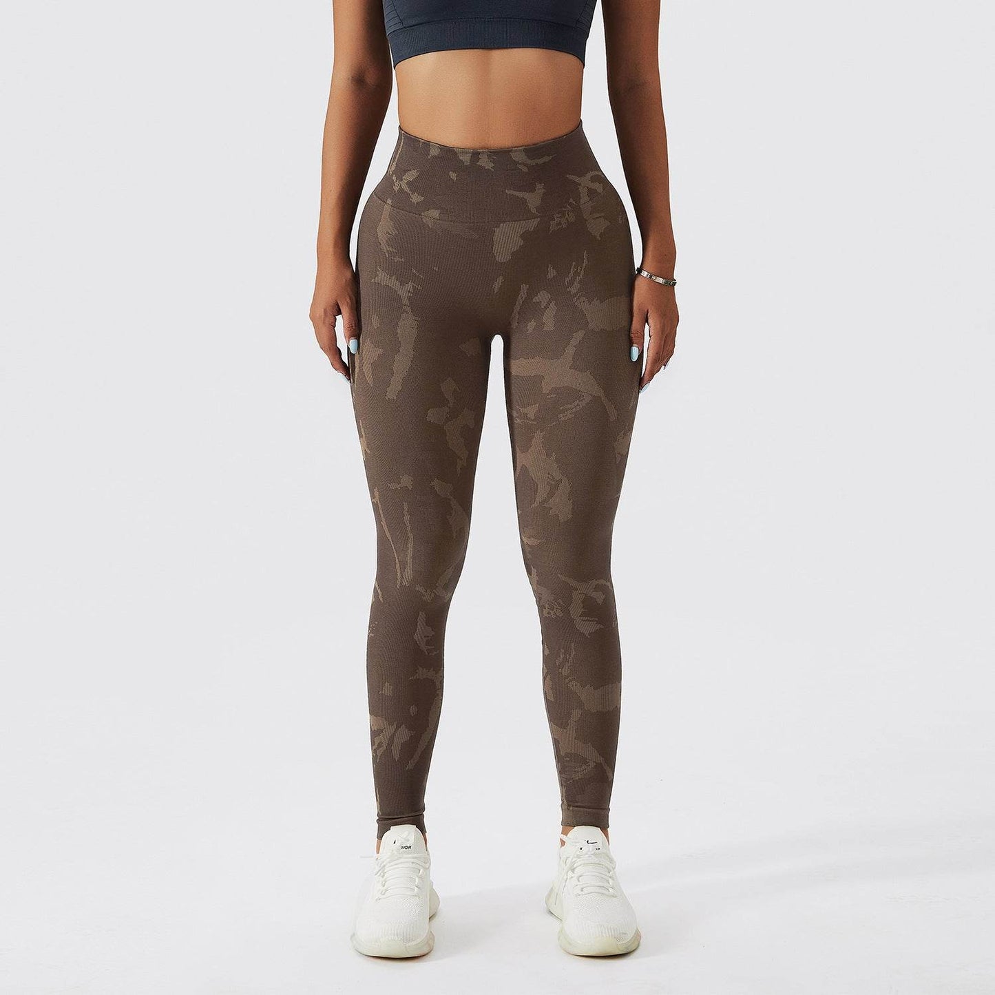 Women's Camouflage Peach Hip Raise Fitness Pants - Quick-Drying for All Sports - Buy Center US