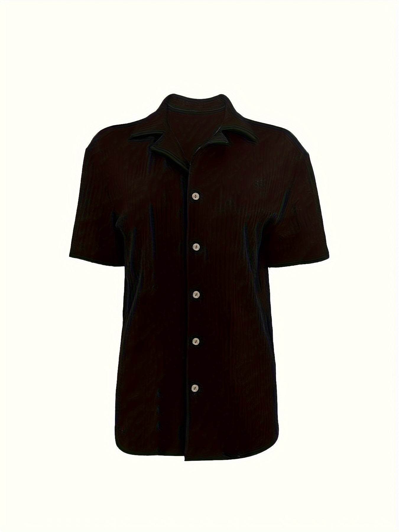 Men's Stretch Fit Casual Shirt - Lightweight, Breathable, Short Sleeve - Buy Center US