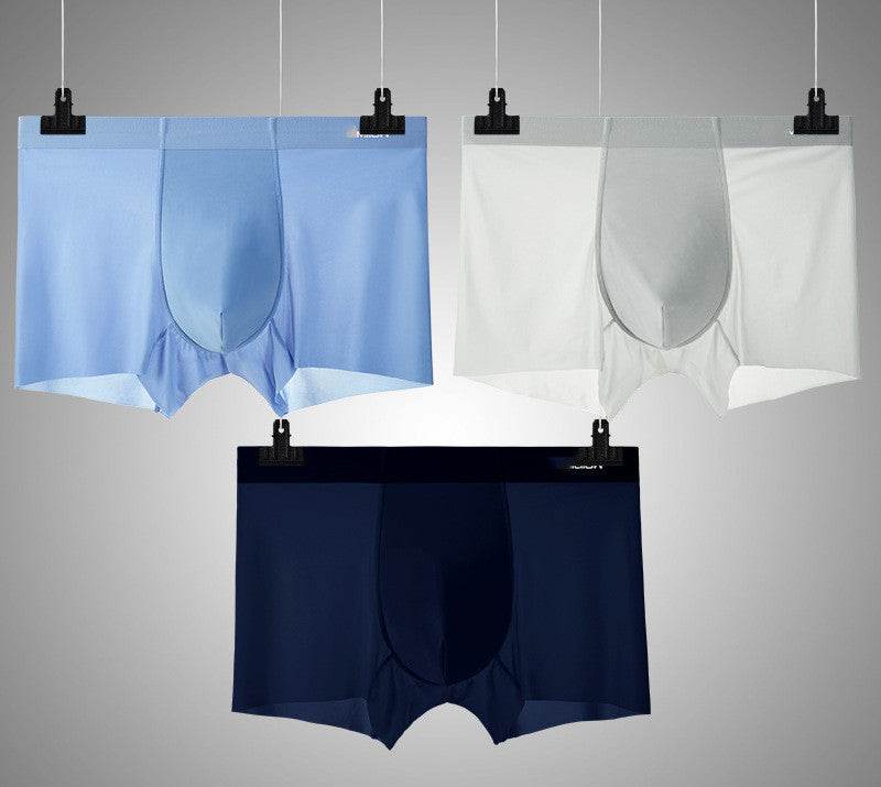 Buycenter Men's Ice Silk Traceless Underpants - Breathable Comfort, 3 Pack - Buy Center US