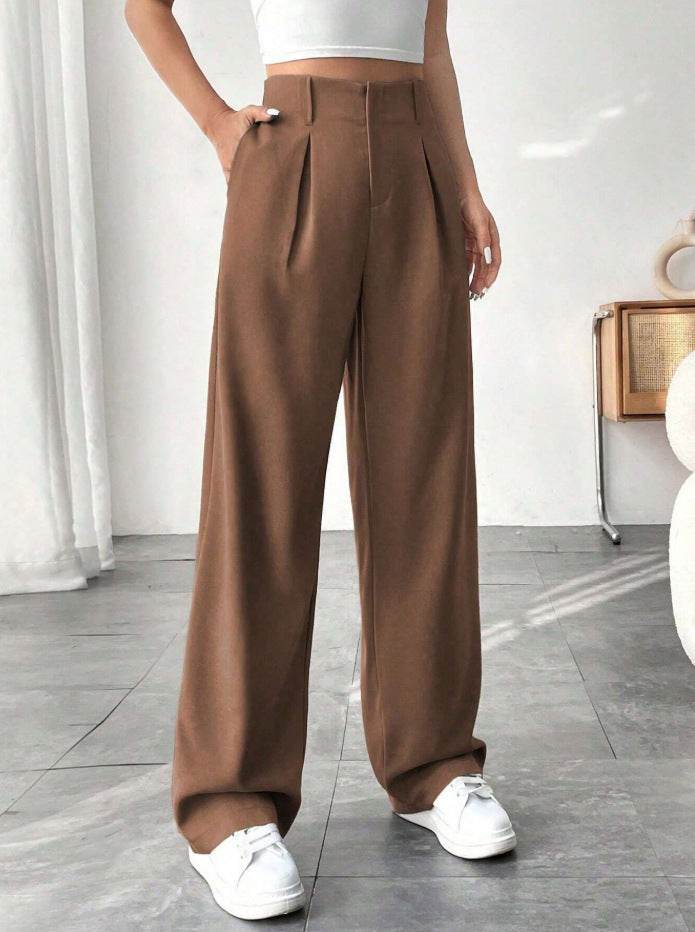 High Waist Wide Leg Leisure Suit Pants for Women - Versatile Autumn & Winter Styles - Buy Center US