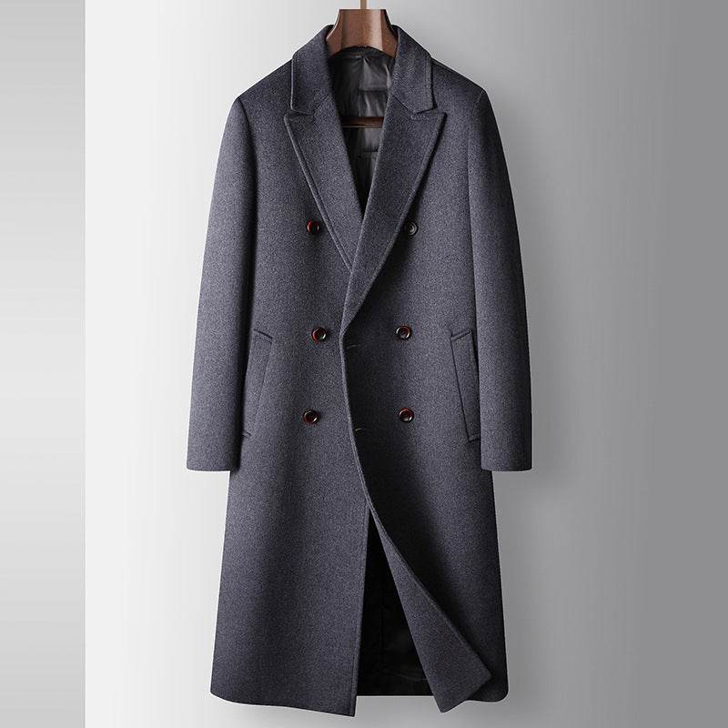 Buycenter Warm Woolen Coat - White Duck Down Liner in Camel, Gray, Black - Buy Center US