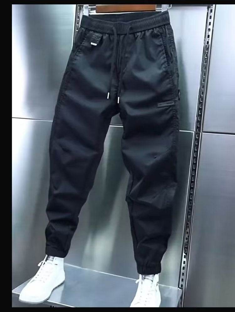 Trendy Slim Fit Casual Pants for Men - Solid Color, Lightweight Style - Buy Center US