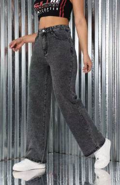 High Waist Embroidered Jeans for Women - Casual Loose Trousers - Buy Center US