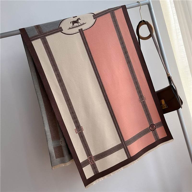 Women's Thickening Shawl Scarf - Stylish Warmth with Tassels - Buy Center US