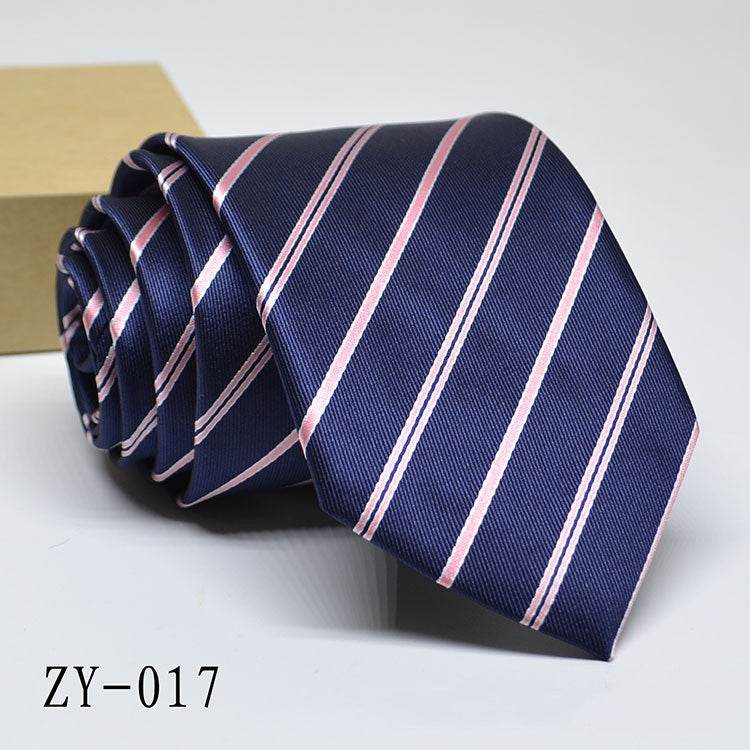 Buycenter Men's 1200D Striped Tie - Elegant Jacquard Style, Various Colors - Buy Center US
