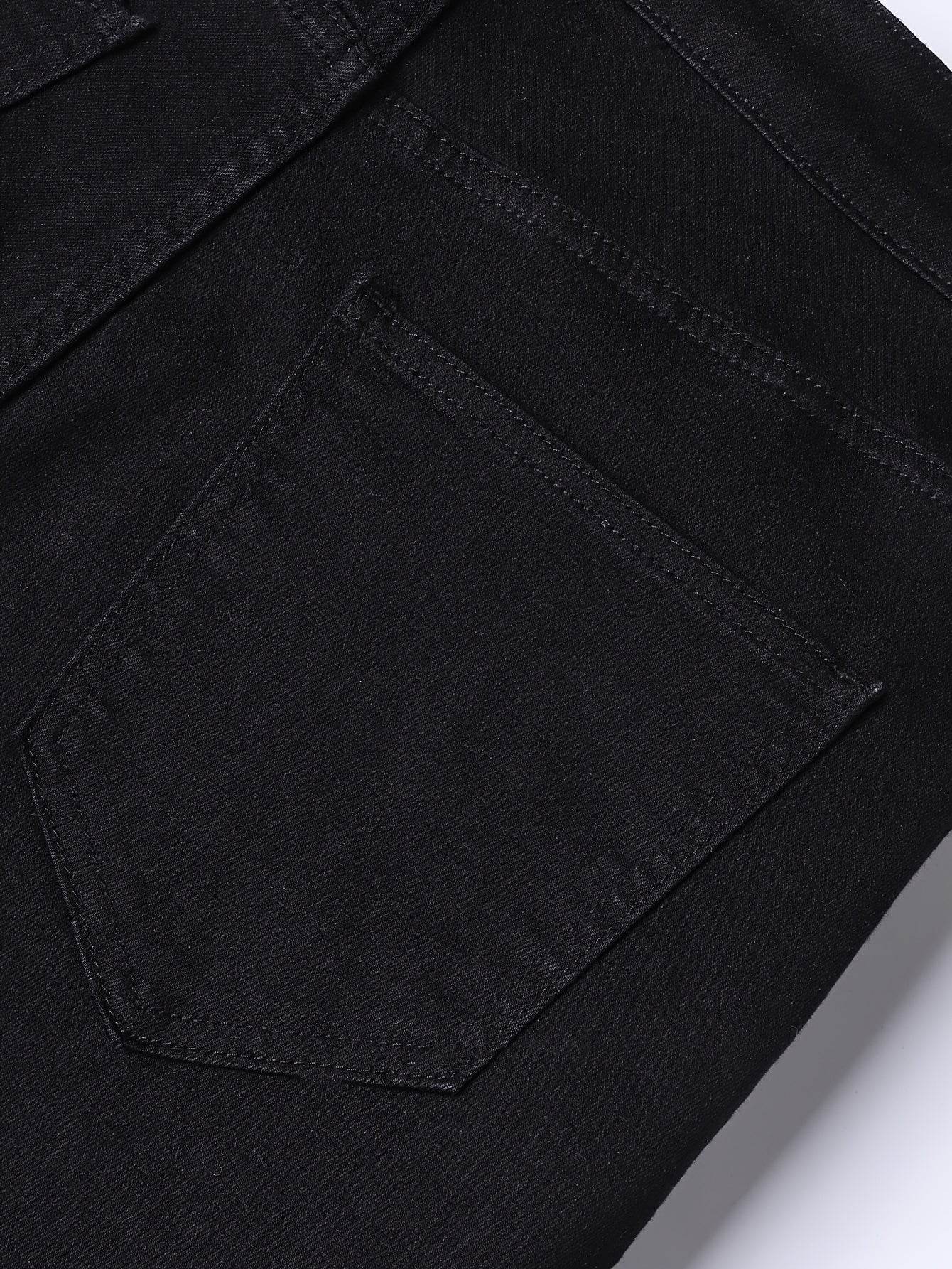 Men's Slim Fit Distressed Denim Jeans - Stretchy All-Season Casual Wear - Buy Center US