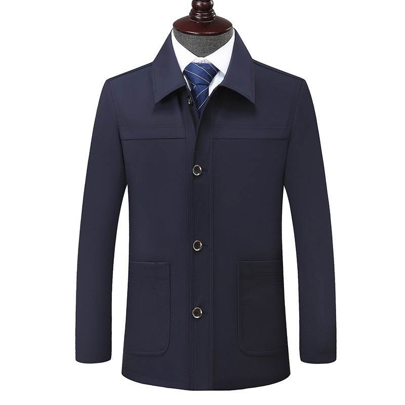 Buycenter Plus Size Men's Jacket - Light Business Fall Coat for Seniors - Buy Center US