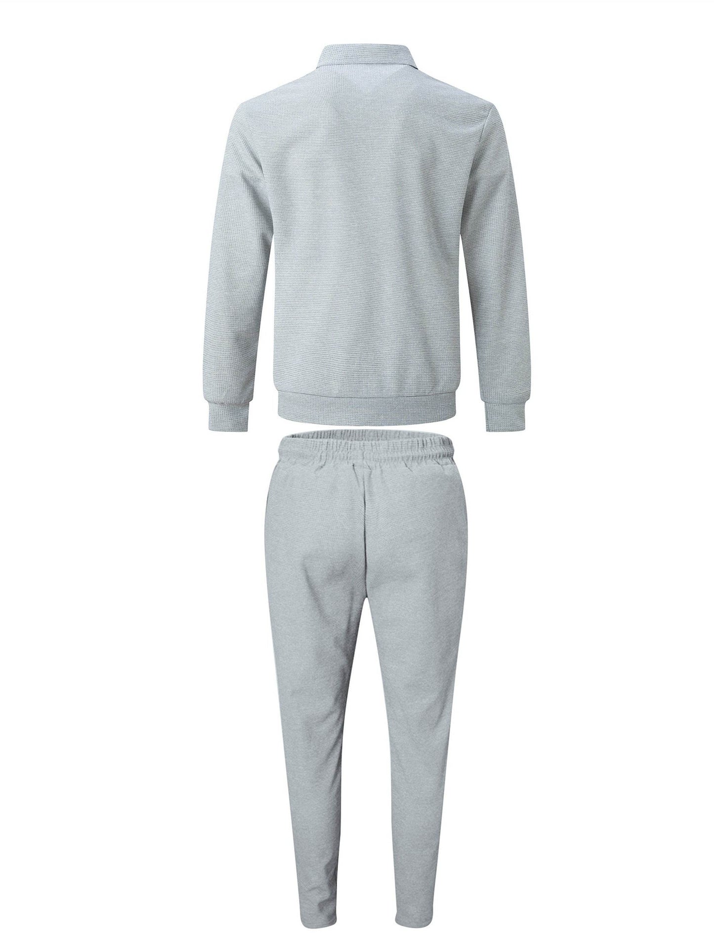 Casual September Jacket and Pants Set - Long Sleeve, Solid Color - Buy Center US