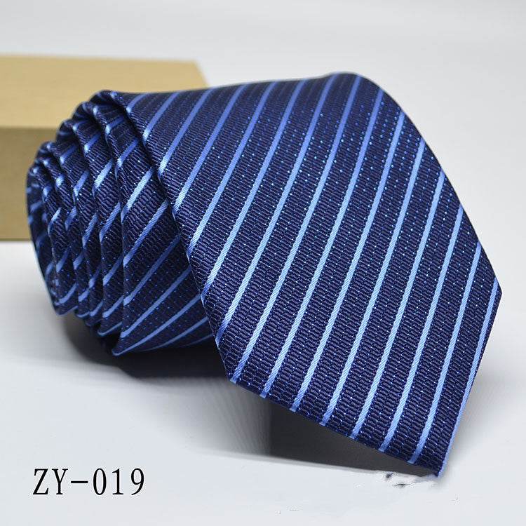 Buycenter Men's 1200D Striped Tie - Elegant Jacquard Style, Various Colors - Buy Center US