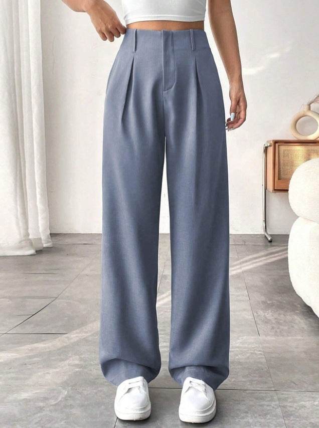 High Waist Wide Leg Leisure Suit Pants for Women - Versatile Autumn & Winter Styles - Buy Center US