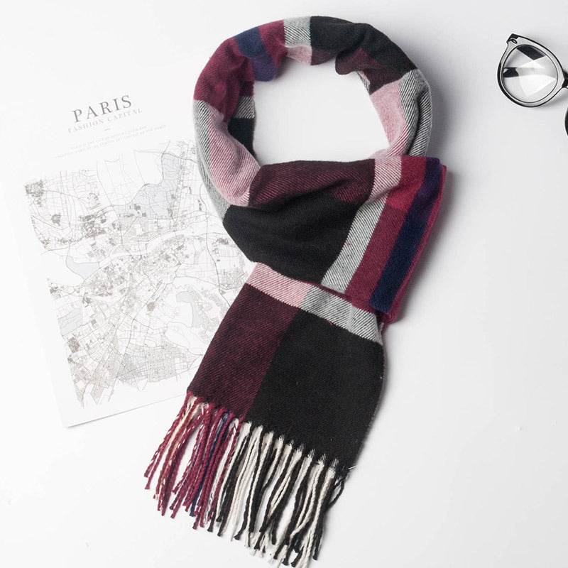 Buycenter Stylish Men's Plaid Scarf - Warm, Soft, Windproof for All Seasons - Buy Center US