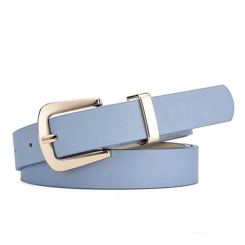 Buycenter Elegant Candy Color Belt - Fashionable Gold Buckle Accessory - Buy Center US