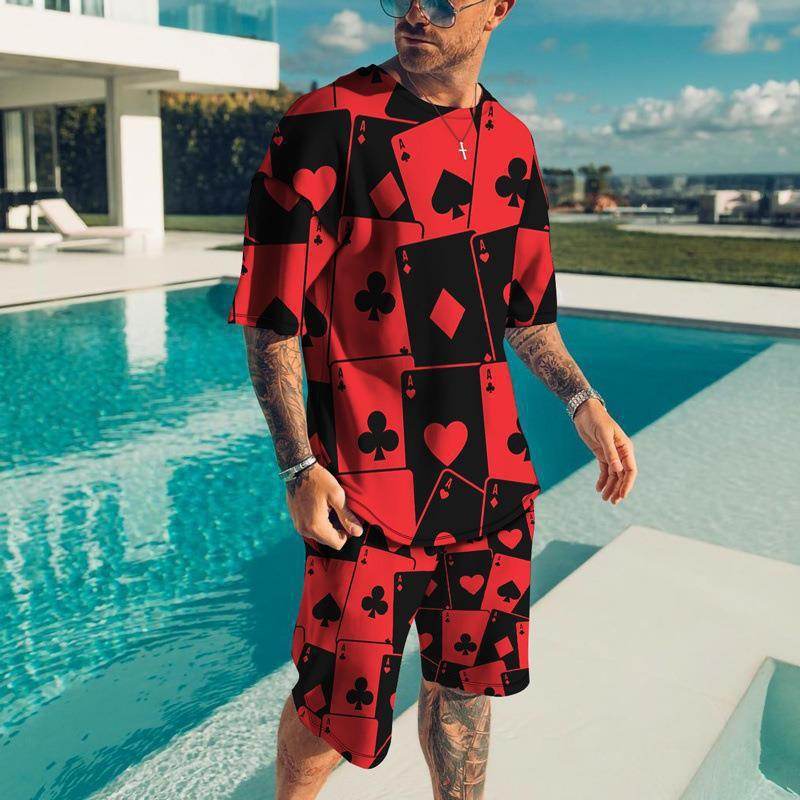 Casual Short Sleeve Men Leisure Set Suit - Multiple Colors & Sizes Available - Buy Center US
