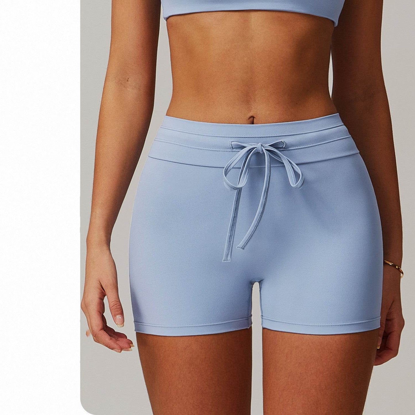 High Waist Hip Lifting Yoga Shorts - Moisture Absorbing Fitness Pants - Buy Center US