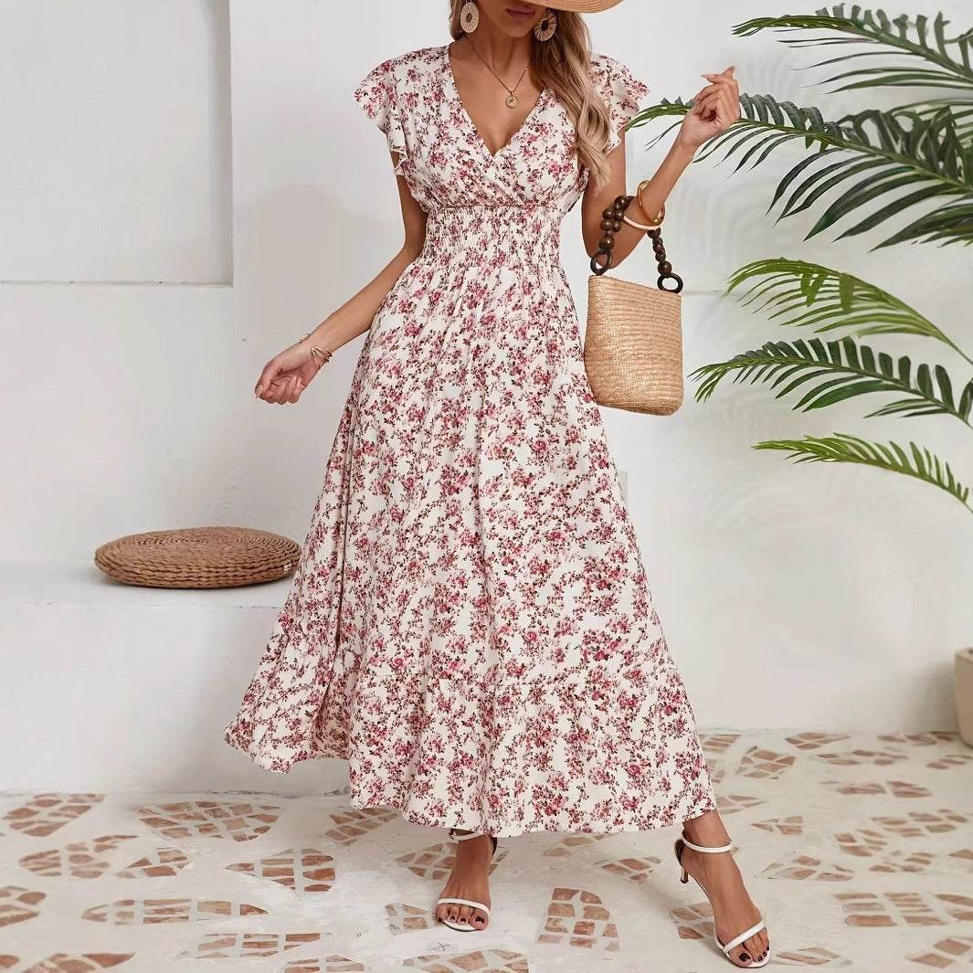Fashion Floral Long Sleeve Swing Dress - Japanese & Korean Casual Style - Buy Center US