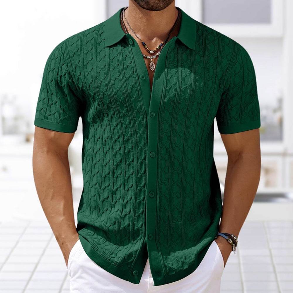 Men's Short-Sleeved Summer Shirt - European & American Style, Multiple Colors - Buy Center US