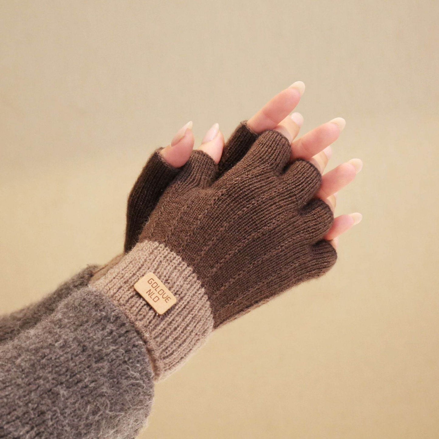 Warm Wool Knitted Half Finger Gloves - Touch Screen & Windproof - Buy Center US