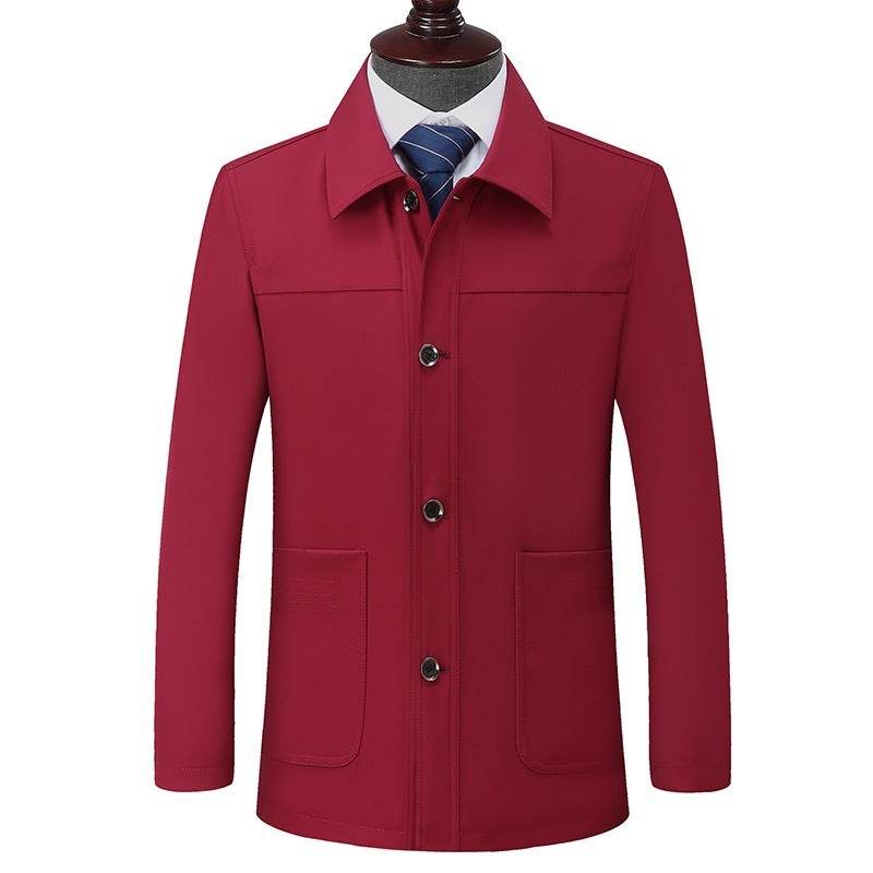 Buycenter Plus Size Men's Jacket - Light Business Fall Coat for Seniors - Buy Center US