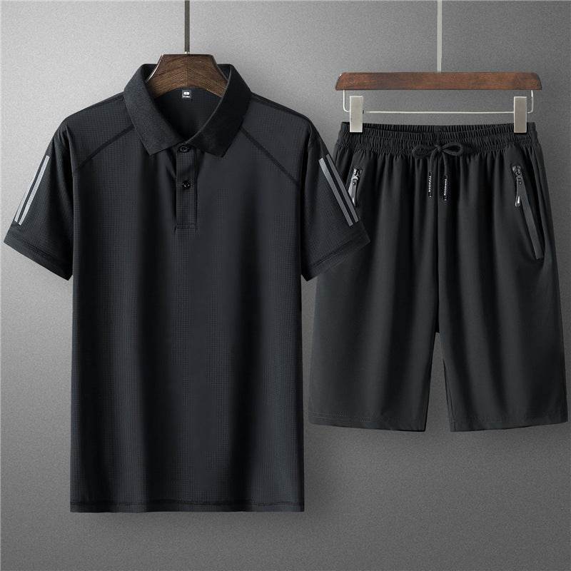 Buycenter Men's Summer Sports Suit - Ice Silk, Casual & Comfortable - Buy Center US