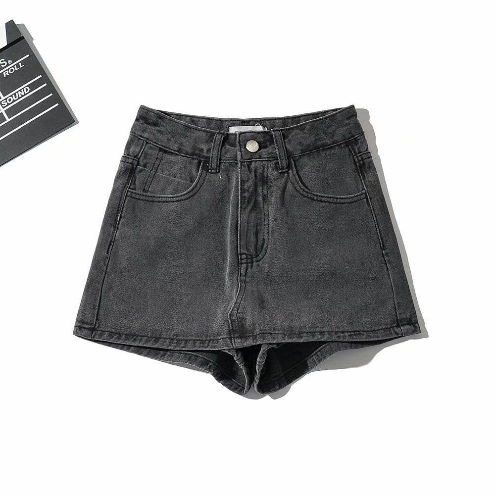 Sheath Ultra Short Denim Skirted Leggings - Trendy High Waist Styles - Buy Center US