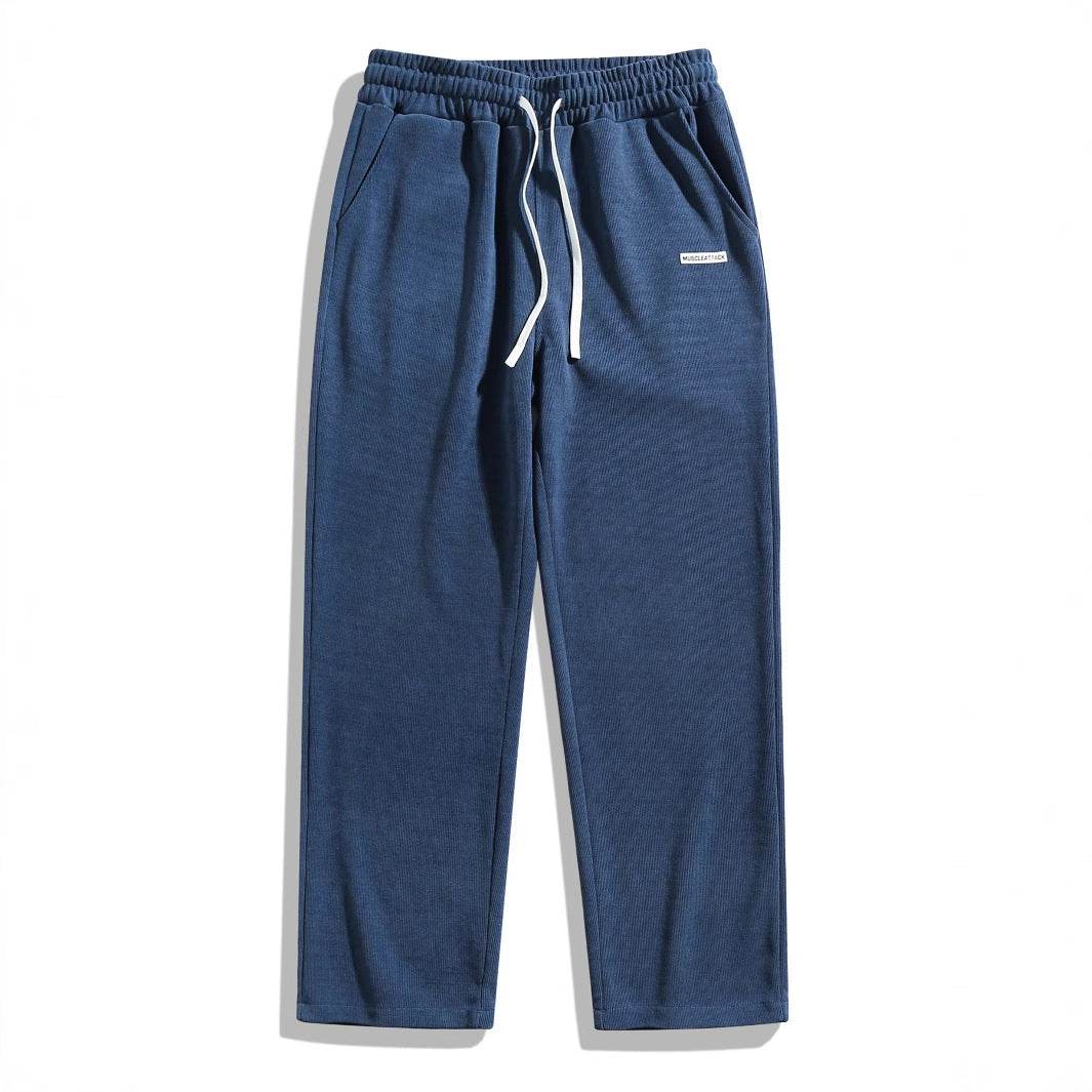European Size Men's Corduroy Casual Pants - Creamy White, Black, Navy - Buy Center US