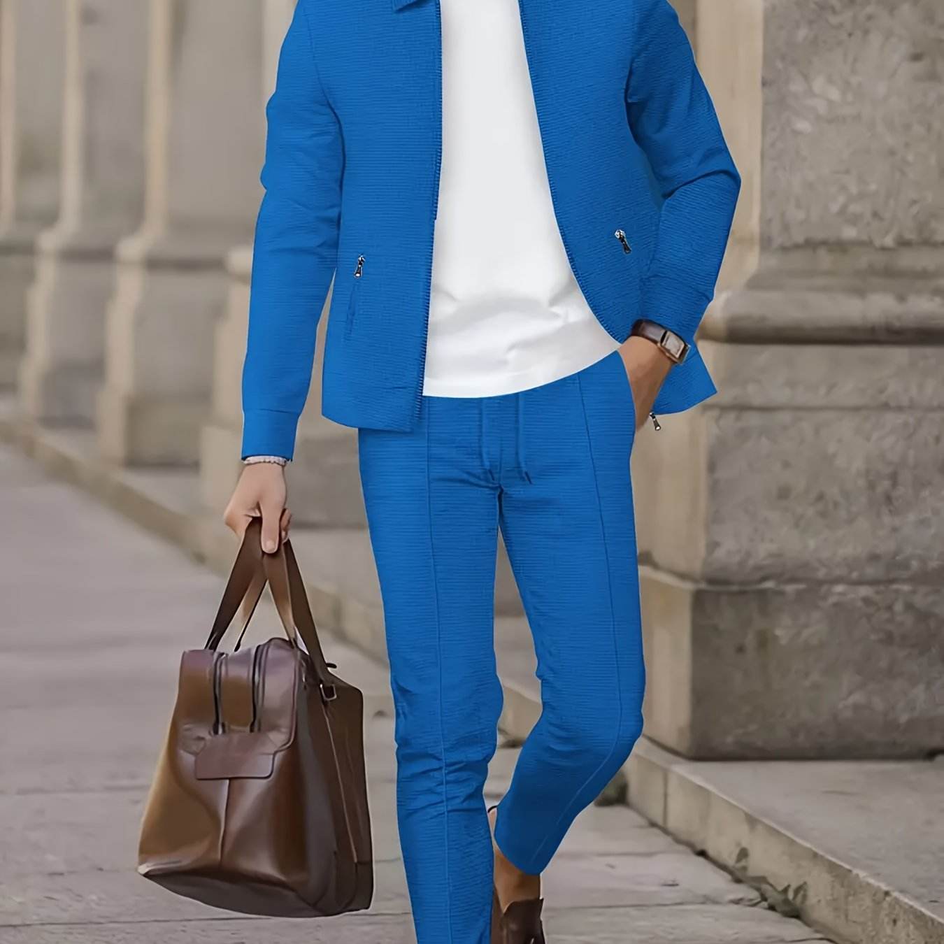 Men's Lightweight Waffle Long Sleeve & Pants Set - Breathable Outdoor Attire - Buy Center US
