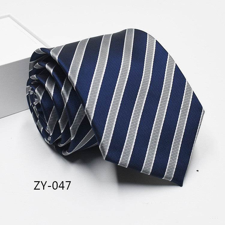 Buycenter Men's 1200D Striped Tie - Elegant Jacquard Style, Various Colors - Buy Center US