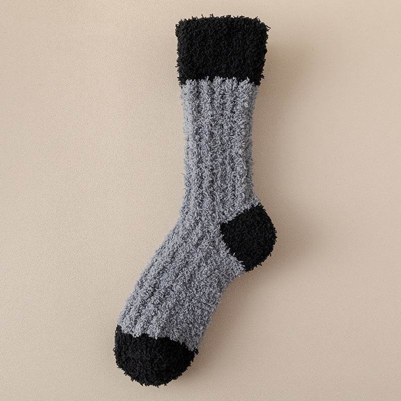 Women's Thickened Thermal Coral Fleece Socks - Cozy Middle Tube Designs - Buy Center US