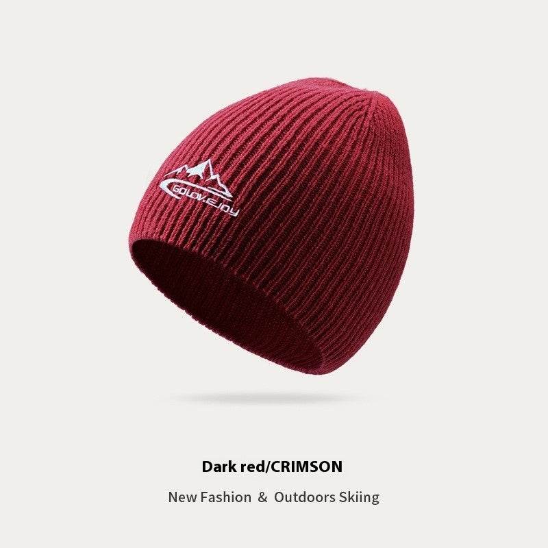 Men's Thick Wool Knitted Hat - Windproof & Warm for Autumn/Winter - Buy Center US