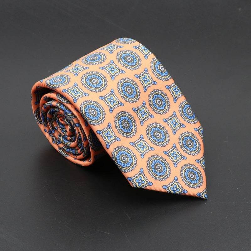 Buycenter Super Soft Silk Ties - 75mm Bohemian Necktie for Men - Buy Center US